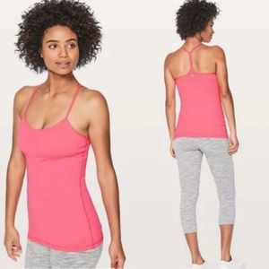 Lululemon Athletica Power Y Light Pink Tank Top Sz 6